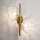 Wandleuchte Metall Glas 45 cm hoch in Messing G9 Modern