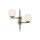 Wandlampe Metall Glas E14 44 cm breit 2-flammig Modern