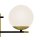 Wandlampe Metall Glas E14 44 cm breit 2-flammig Modern