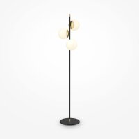 Stehlampe Metall Glas 150 cm hoch in Gold Weiß Schwarz