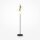 Stehlampe Metall Glas 150 cm hoch in Gold Weiß Schwarz