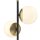 Stehlampe Metall Glas 150 cm hoch in Gold Weiß Schwarz