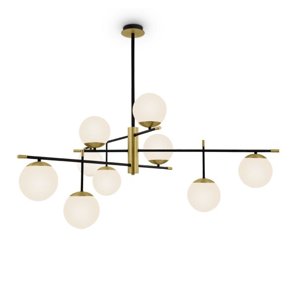 Deckenleuchte Metall Glas E14 131,5 cm breit Modern OLE