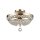 Deckenlampe Metall E14 D: 32 cm in Gold antik 3-flammig