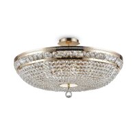 Deckenlampe Metall E14 Ø 65 cm rund Kristall...