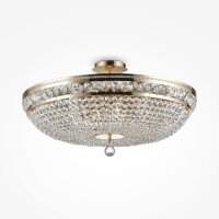 Deckenlampe Metall E14 Ø 65 cm rund Kristall...