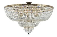 Deckenlampe Metall Ø 100 cm in Gold antik E27 rund...