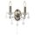 Wandlampe mit Schalter 2-flammig E14 in Silber matt