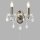 Wandlampe mit Schalter 2-flammig E14 in Silber matt