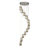 LED Hängelampe Chrom Rauchgrau 3000 K 1705 lm Metall