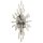 Wandlampe Kristall Metall H: 47 cm in Chrom Klar 4x G9