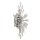 Wandlampe Kristall Metall H: 47 cm in Chrom Klar 4x G9