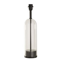 Gestell f&uuml;r Tischleuchte Glas E27 H: 51 cm Schwarz Klar