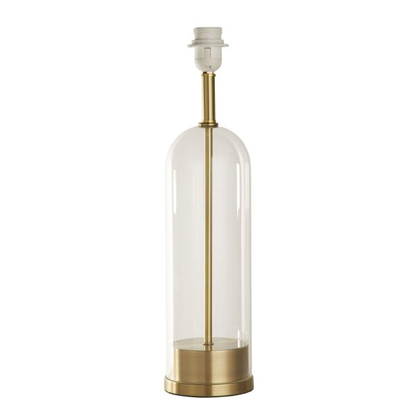 Gestell für Tischlampe Glas E27 H: 51 cm in Messing Klar