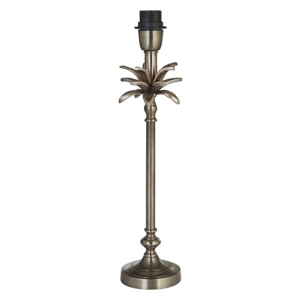 Gestell für Tischleuchte Metall E27 H: 45 cm Nickel antik