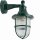 Au&szlig;enlampe Wand Echt-Messing Glas H: 27 cm IP64 Gr&uuml;n