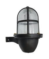 Au&szlig;enwandleuchte Echt-Messing Glas E27 IP64 H: 22 cm