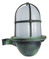Außenleuchte Wand Messing Glas H: 18 cm IP64 E27...