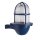 Au&szlig;enwandlampe Messing Glas E27 IP64 H: 18 cm klein Blau