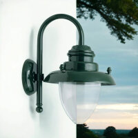 Außenleuchte Wand Messing Glas H: 21 cm IP23 E27...