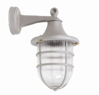 Au&szlig;enwandlampe Grau Messing Glas E27 IP64 28 cm...
