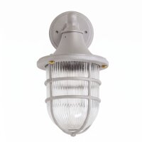 Außenwandlampe Grau Messing Glas E27 IP64 28 cm...