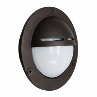 Außenleuchte rund Ø 14 cm Messing Glas G9...