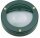 Wandleuchte au&szlig;en Messing Glas G9 IP64 rund D: 14 cm Gr&uuml;n