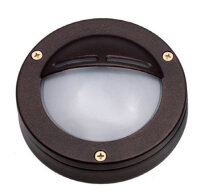 Au&szlig;enwandleuchte Messing Glas GX53 IP64 rund Rostbraun Antik