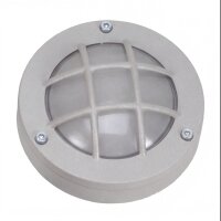 Wandlampe au&szlig;en Grau Echt-Messing rund D: 14 cm IP64