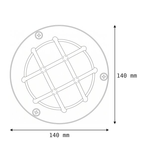 Außenwandleuchte Weiß Messing massiv D: 14 cm rund IP64