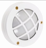 Au&szlig;enwandleuchte Wei&szlig; Messing massiv D: 14 cm rund IP64