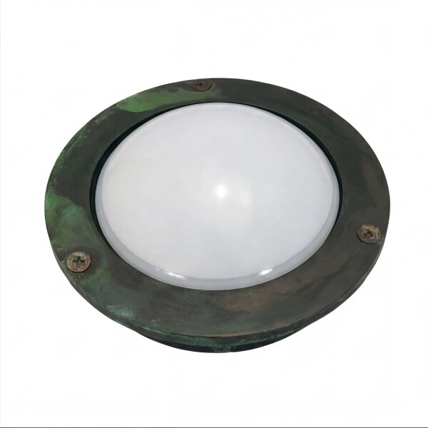 Wandleuchte außen Messing Glas G9 IP64 D: 14 cm rund