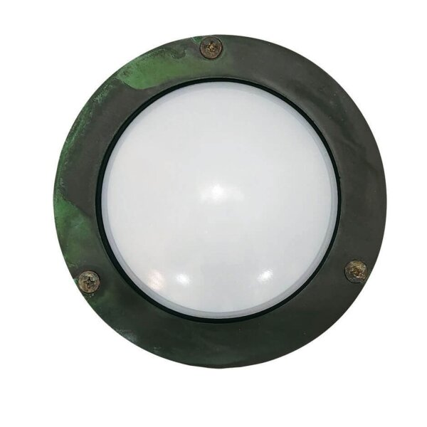 Wandleuchte außen rund Messing Glas Ø 14 cm IP64 GX53