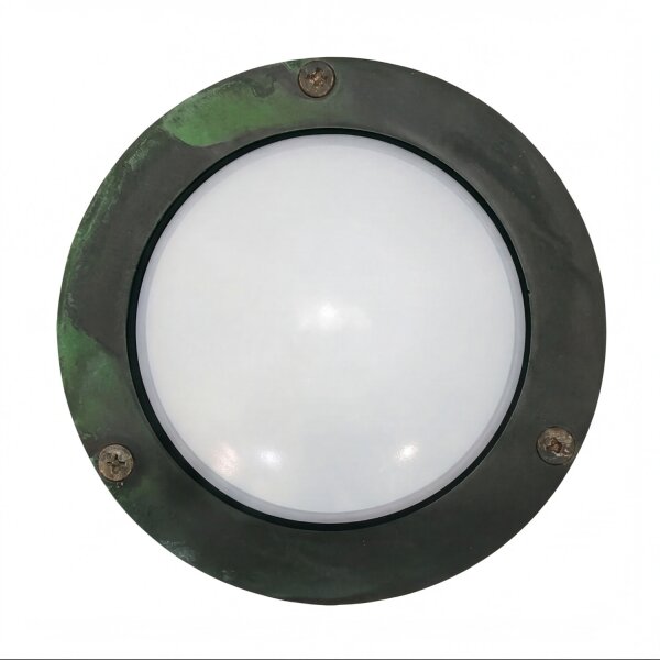 Wandleuchte außen rund Messing Glas Ø 14 cm IP64 GX53