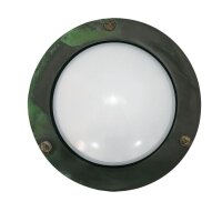 Wandleuchte außen rund Messing Glas Ø 14 cm...