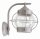 Au&szlig;enlampe Wand Grau Messing Glas E27 IP23 22 cm hoch