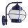 Au&szlig;enwandlampe Messing massiv Glas 22 cm hoch IP23 Blau
