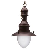 Außenleuchte Glas Messing massiv E27 IP43 D: 20 cm...