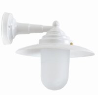 Wandlampe außen Maritim Glas Messing E27 IP64 B: 26 cm