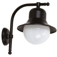 Außenlampe Wand Echt-Messing Glas H: 30 cm IP23...