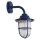 Maritime Wandleuchte au&szlig;en Messing Glas H: 31 cm IP64 Blau