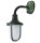 Outdoor Wandleuchte Messing Glas E27 IP64 H: 30 cm Gr&uuml;n Antik