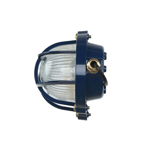 Wandlampe außen Keller Glas Echt-Messing E27 IP64 B: 21 cm