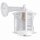 Wandleuchte au&szlig;en Messing Glas E27 IP23 H: 24 cm Wei&szlig;
