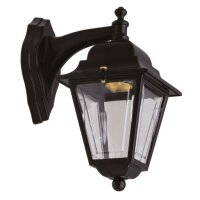 Außenlampe Schwarz Rustikal Echt-Messing 26 cm hoch...