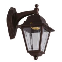 Au&szlig;enleuchte Wand Echt-Messing H: 26 cm IP43 E27 PARGA
