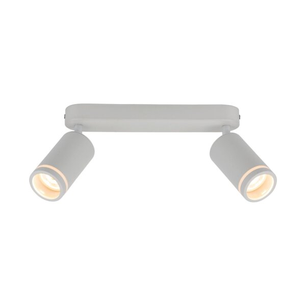 Deckenlampe Weiß Metall 43,5cm verstellbar 2-flammig GU10