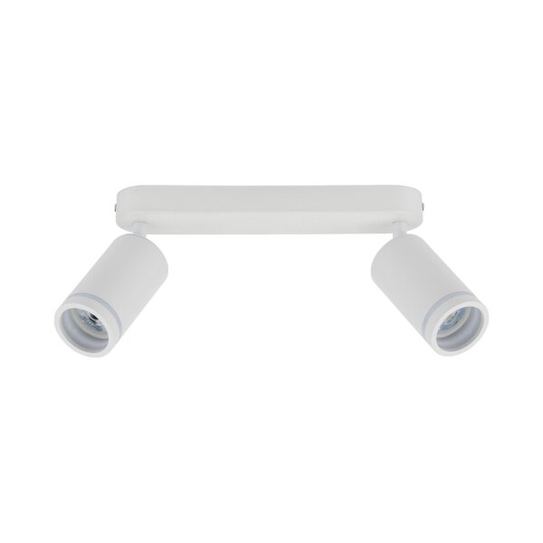 Deckenlampe Weiß Metall 43,5cm verstellbar 2-flammig GU10