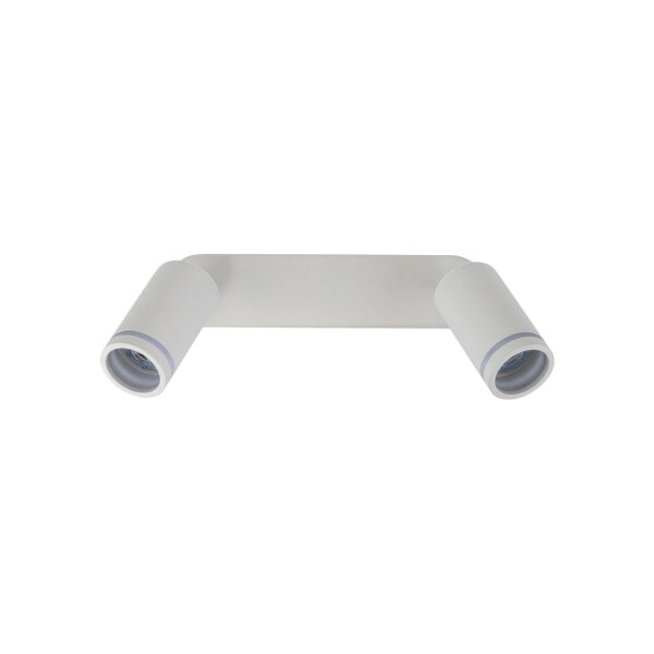 Deckenlampe Weiß Metall 43,5cm verstellbar 2-flammig GU10